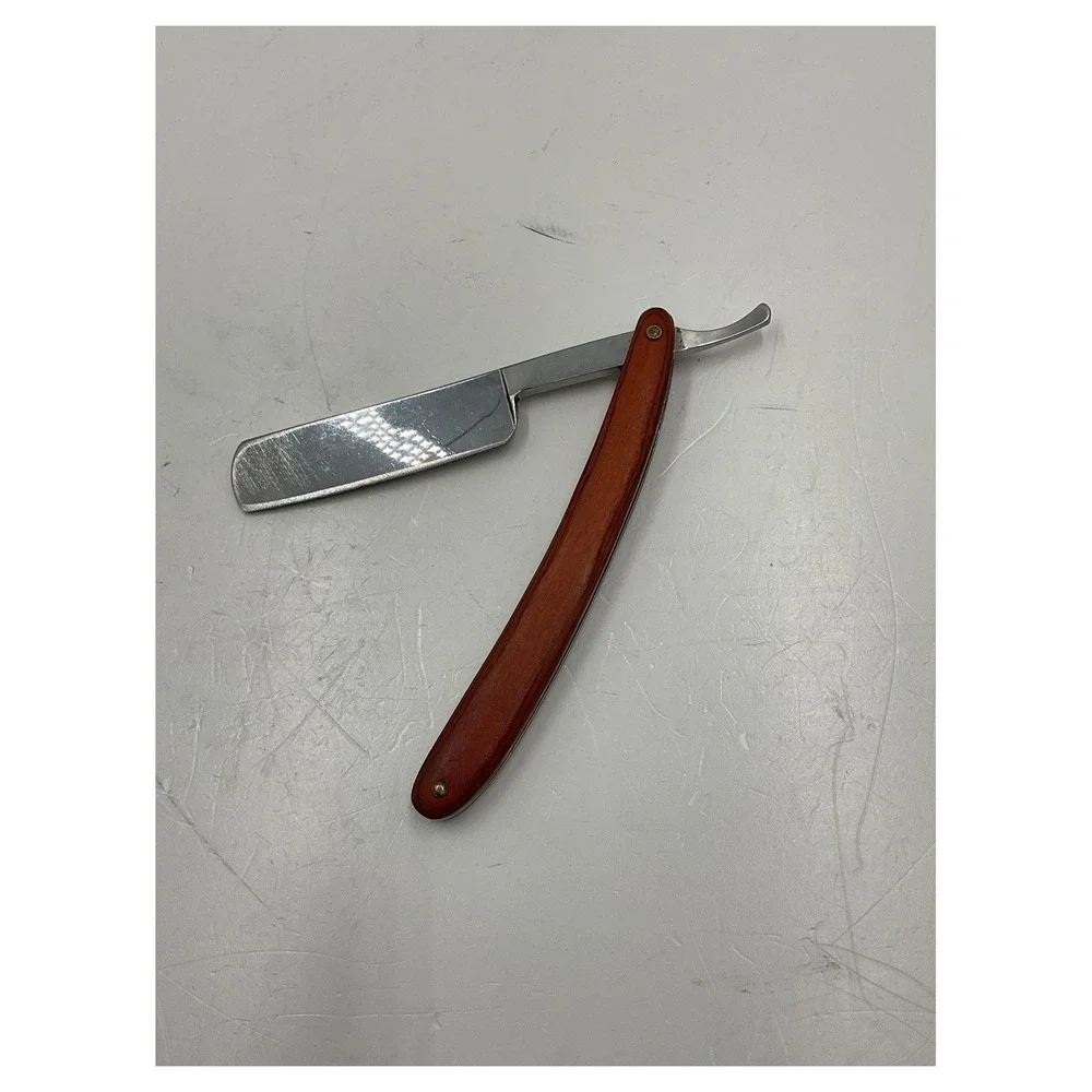 Vintage Style Stainless Steel Straight Razor‎ Wood Handle Shaving Tool China